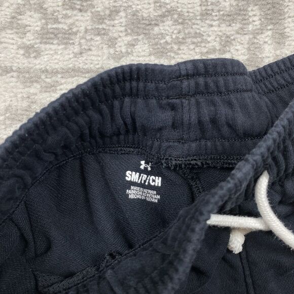Under Armour Athletic Shorts Mens Loose Fit Cotton Pockets Black Size Small - Picture 4 of 5